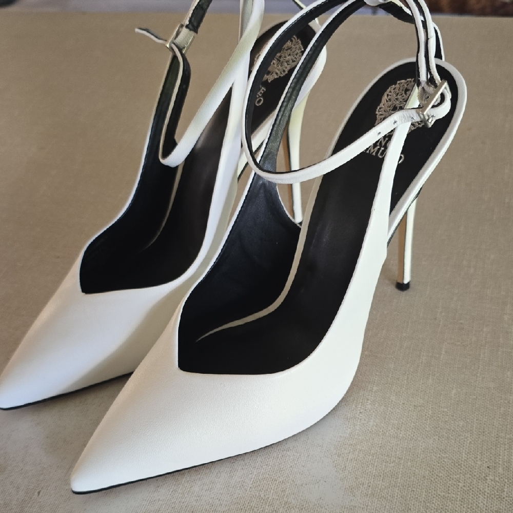 Vince Camuto White Stiletto Heels